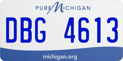 MI license plate DBG4613