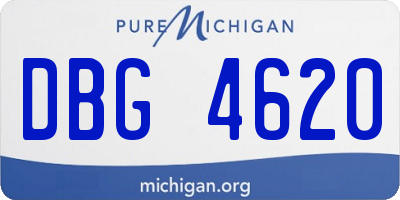 MI license plate DBG4620