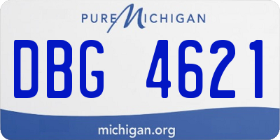 MI license plate DBG4621