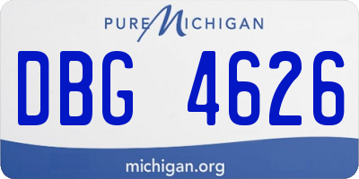 MI license plate DBG4626