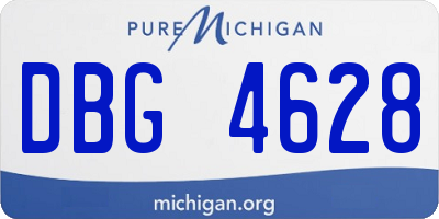 MI license plate DBG4628