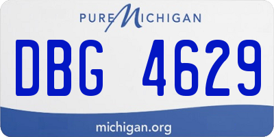 MI license plate DBG4629