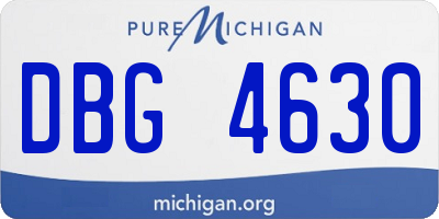 MI license plate DBG4630