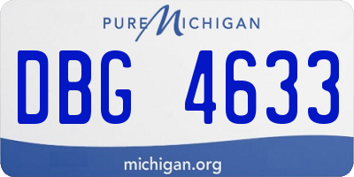 MI license plate DBG4633