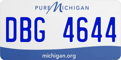 MI license plate DBG4644