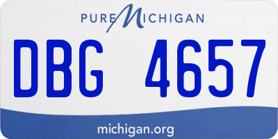 MI license plate DBG4657