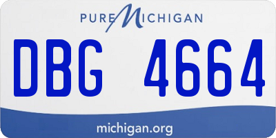 MI license plate DBG4664