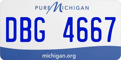 MI license plate DBG4667