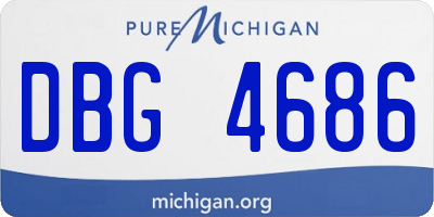 MI license plate DBG4686