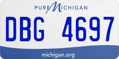 MI license plate DBG4697