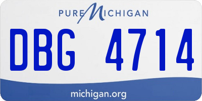 MI license plate DBG4714
