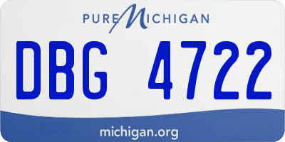 MI license plate DBG4722