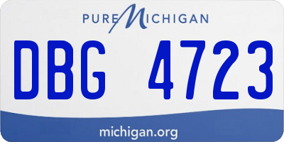 MI license plate DBG4723