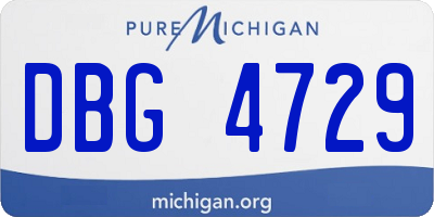 MI license plate DBG4729