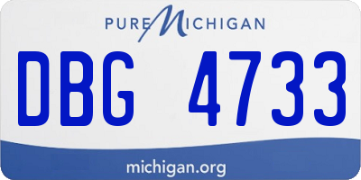 MI license plate DBG4733