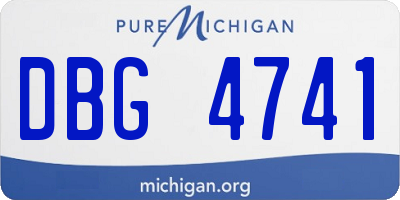 MI license plate DBG4741