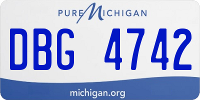 MI license plate DBG4742