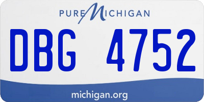 MI license plate DBG4752