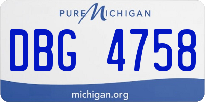 MI license plate DBG4758