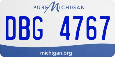 MI license plate DBG4767