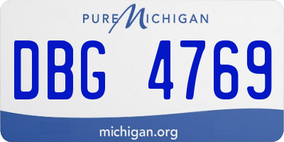 MI license plate DBG4769