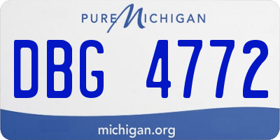 MI license plate DBG4772
