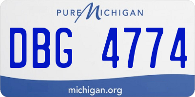MI license plate DBG4774