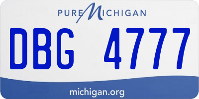 MI license plate DBG4777