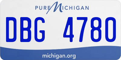 MI license plate DBG4780