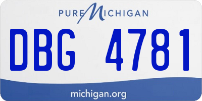 MI license plate DBG4781