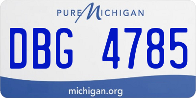 MI license plate DBG4785