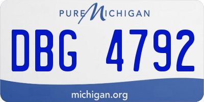 MI license plate DBG4792
