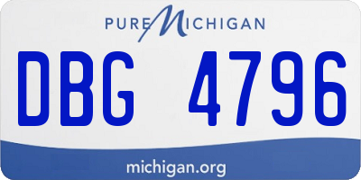 MI license plate DBG4796