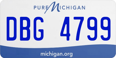 MI license plate DBG4799