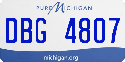 MI license plate DBG4807