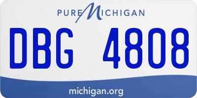 MI license plate DBG4808
