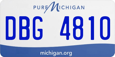 MI license plate DBG4810