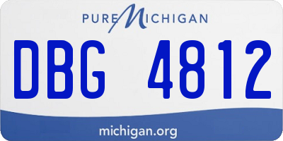 MI license plate DBG4812