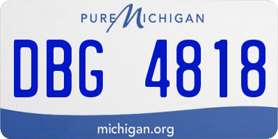 MI license plate DBG4818