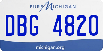 MI license plate DBG4820