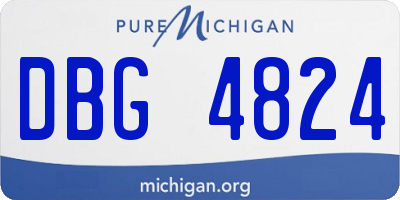 MI license plate DBG4824
