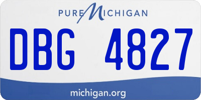 MI license plate DBG4827