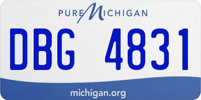 MI license plate DBG4831