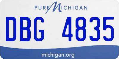 MI license plate DBG4835