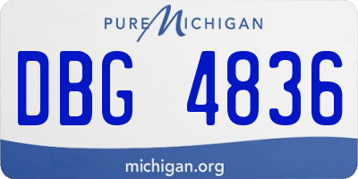 MI license plate DBG4836