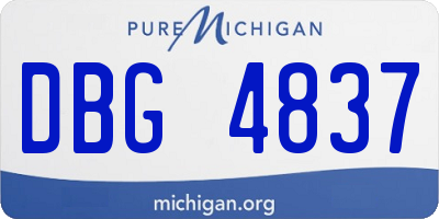 MI license plate DBG4837