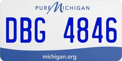 MI license plate DBG4846
