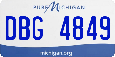 MI license plate DBG4849