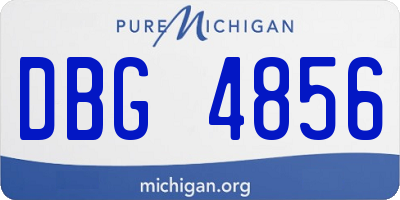 MI license plate DBG4856