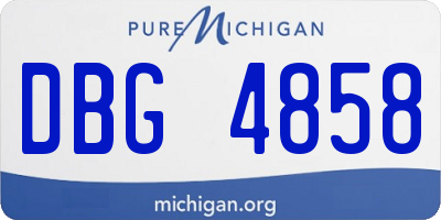 MI license plate DBG4858